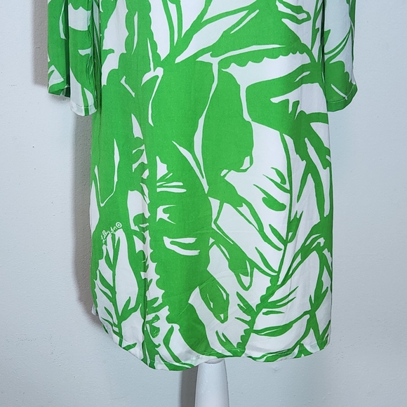 Lilly Pulitzer for Target Green Leaf Print Mini Dress Sz XS Lilly Pulitzer Dress - Picture 4 of 9